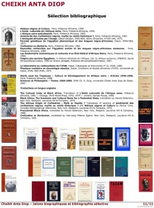Livres de Cheikh Anta Diop